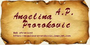 Angelina Proroković vizit kartica